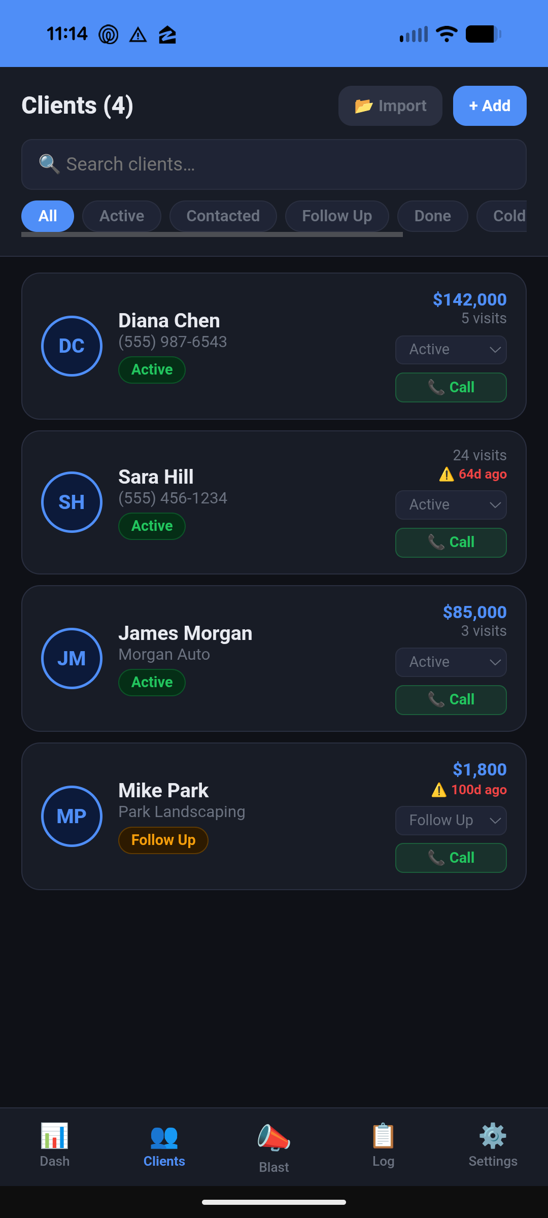 Clients list
